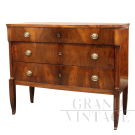 Antique 18th century Directoire chest of drawers in walnut