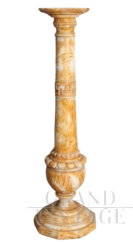 Antique yellow marble column from the 19th century     