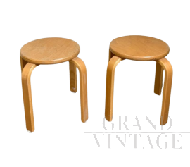 Pair of vintage stackable Humania stools