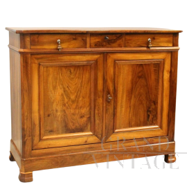 Antique sideboard from the Louis Philippe era in walnut, 19th century