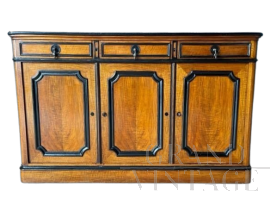 Antique Italian sideboard from the 19th century with ebonized details    