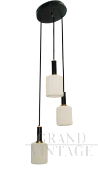 Vintage 1960s chandelier with three pendant lights