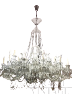 Crystal chandelier from the 80s with 24 light   