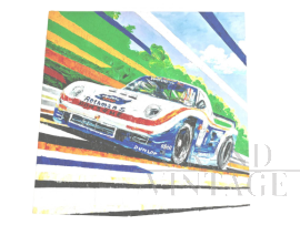 Porsche - Oil painting with palette knife technique