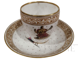 Capodimonte cup with saucer