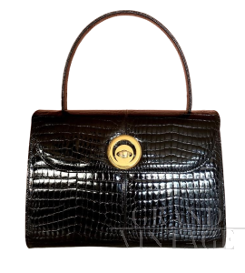 Vintage black crocodile bag