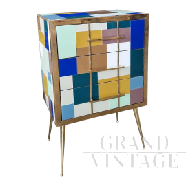Small dresser in vintage style in Murano glass