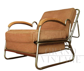 Armchair - chaise longue design by François Caruelle, 1950s     