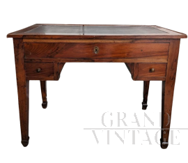 Antique Victorian desk with leather top, 19th century