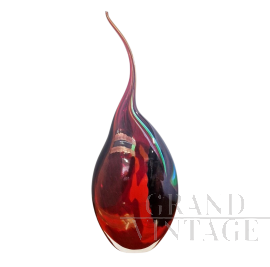 Sculpture by Alessandro Barbaro in red Murano glass
