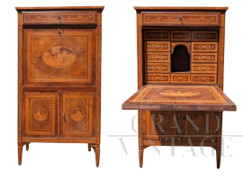 Antique secretaire from the late 18th century with Maggiolini inlays