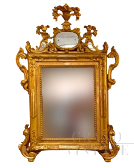 Antique golden Venetian mirror from the Louis XV era