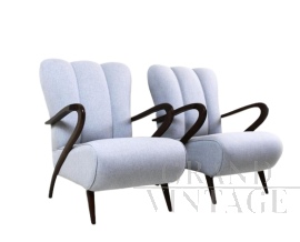 Coppia di poltrone vintage design anni '50 Attr. Guglielmo Ulrich                            