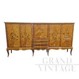 Italian Lombard inlaid sideboard from the first half of the 20th century