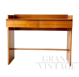 MIM Roma design console desk in solid rosewood, Italy 1970s