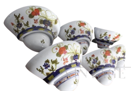 Set di sei applique in ceramica dipinta modello Faenza, firmate Giordano                            