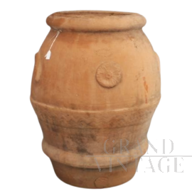 Vaso orcio antico in terracotta di Montepulciano, Siena fine '800                            