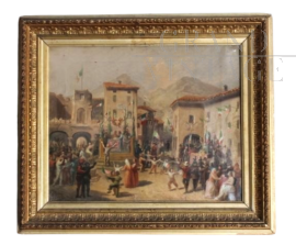 Carlo Ademollo - dipinto Regno D’ Italia, La vittoria del Si Monarchia                            