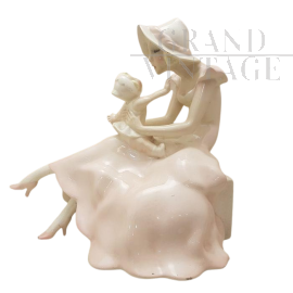 Scultura maternità in ceramica Essevi firmata Sandro Vacchetti                            