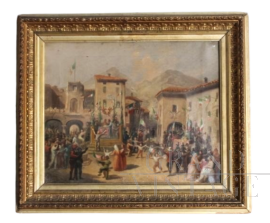 Carlo Ademollo - dipinto Regno D’ Italia, La vittoria del Si Monarchia                            