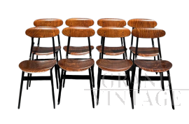 Set di 8 sedie vintage in palissandro, anni '60                            