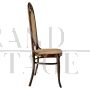 Set of 4 Thonet 207 Long John chairs in bent walnut, 1970s