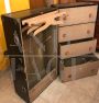 20th century travel trunk with drawers