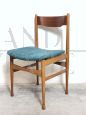 Set of 6 vintage Italian chairs in beech wood