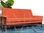 Sofa by Gigi Radice for Minotti in orange velveteen                            