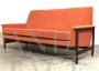 Sofa by Gigi Radice for Minotti in orange velveteen