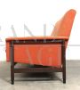 Sofa by Gigi Radice for Minotti in orange velveteen