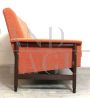 Sofa by Gigi Radice for Minotti in orange velveteen