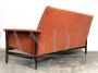 Sofa by Gigi Radice for Minotti in orange velveteen