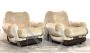 Pair of large modern space age style armchairs