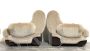 Pair of large modern space age style armchairs