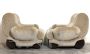 Pair of large modern space age style armchairs