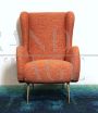 Senior orange armchair attr. Marco Zanuso