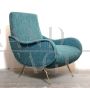 Lady armchair by Marco Zanuso in sky blue fabric                            