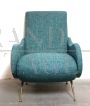 Lady armchair by Marco Zanuso in sky blue fabric