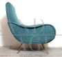 Lady armchair by Marco Zanuso in sky blue fabric