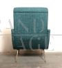 Lady armchair by Marco Zanuso in sky blue fabric