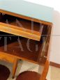 Vintage sideboard sideboard with sage green glass top