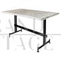 Vintage coffee table in iron and Carrara marble, 1960s