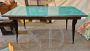 Design table by Ico Parisi with teal green glass top                            