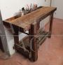 Antique carpenter's workbench with double vice