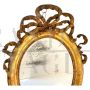 Antique 19th century oval mirror in gold leaf