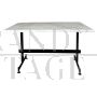 Vintage coffee table in iron and Carrara marble, 1960s