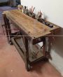 Antique carpenter's workbench with double vice