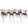 Set of 8 chairs designed by Guglielmo Ulrich in solid walnut, Italy 1940s