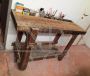 Antique carpenter's workbench with double vice    